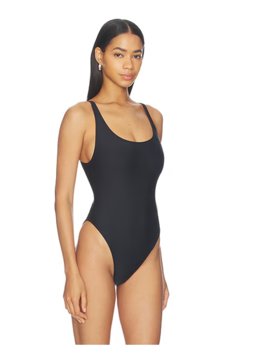 NWT SKIMS Signature Swim Scoop Neck One Piece Medium in Onyx